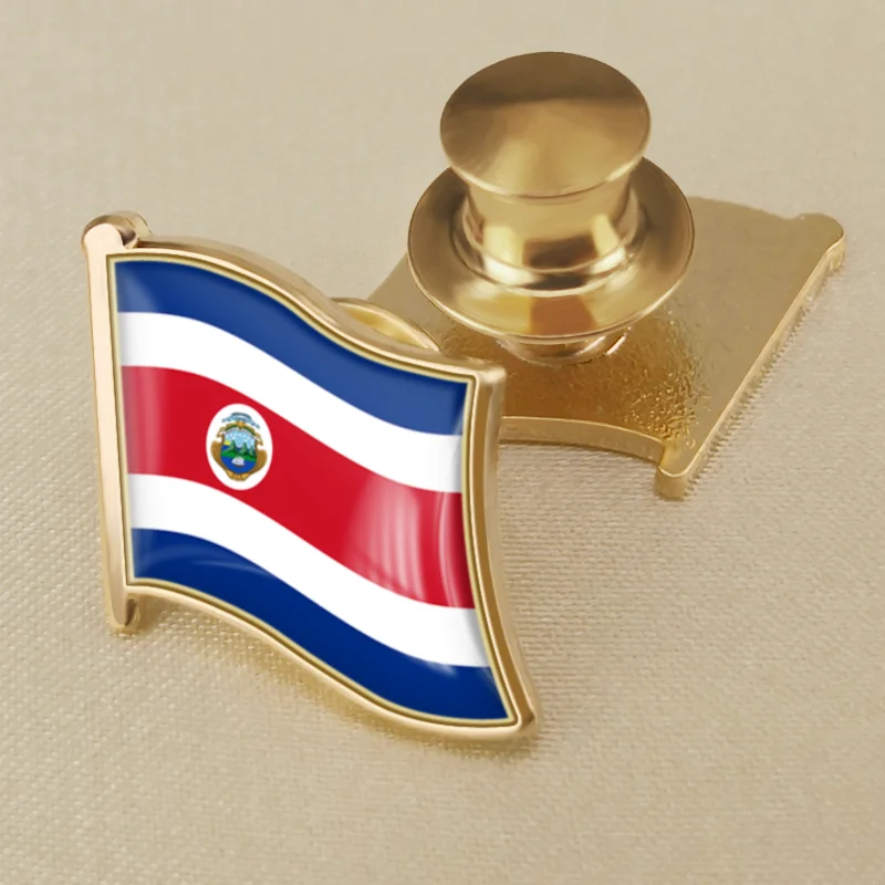 Costa Rica National Flag Lapel Pins Country Badges Brooch