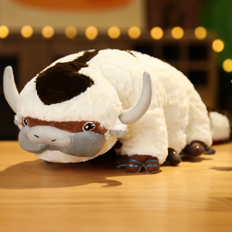 Jouet en peluche Anime pour enfants, Vache Appa, Bétail moelleux, Animal en peluche, Avatar, Le dernier maître de l'air, Cadeau d'anniversaire pour garçon