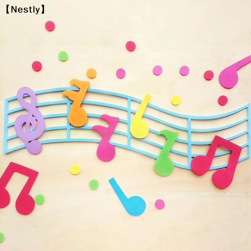 1Set Colorful Music Staples Set For Decorating A Baby's Music Corner For Kindergarten Daycare Decoration〔Nest〕