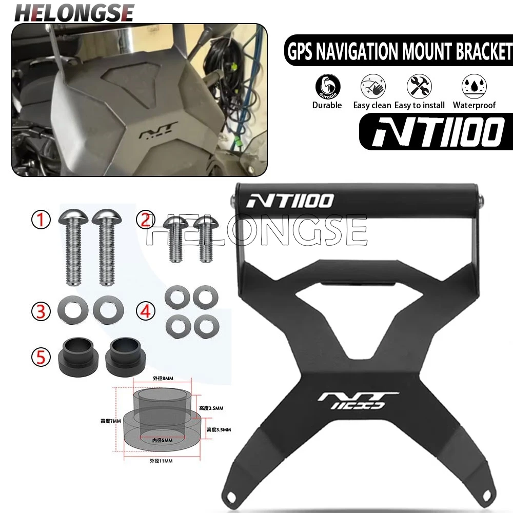 

Motorcycle Accessories GPS Navigator Bracket For HONDA NT 1100 2022 - 2024 2023 NT1100 Supporto Navigatore Mobile Phone Holder