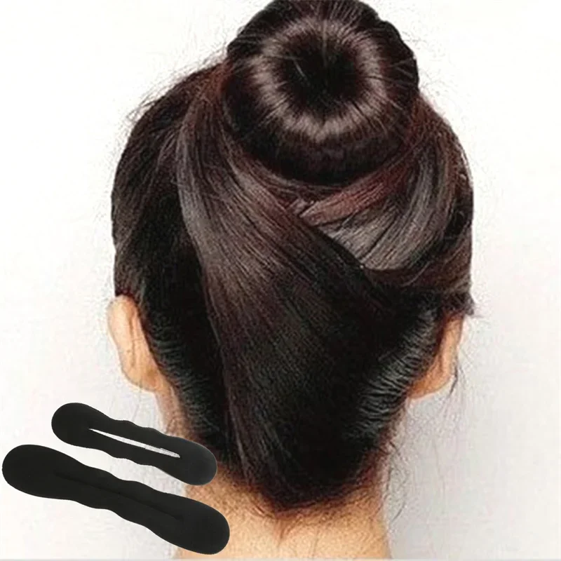 2 pezzi spugna strumento per lo Styling dei capelli creatore di capelli ricci Scrunchie per capelli fascia Twist Donut Bun bigodino donna intrecciare strumenti di acconciatura