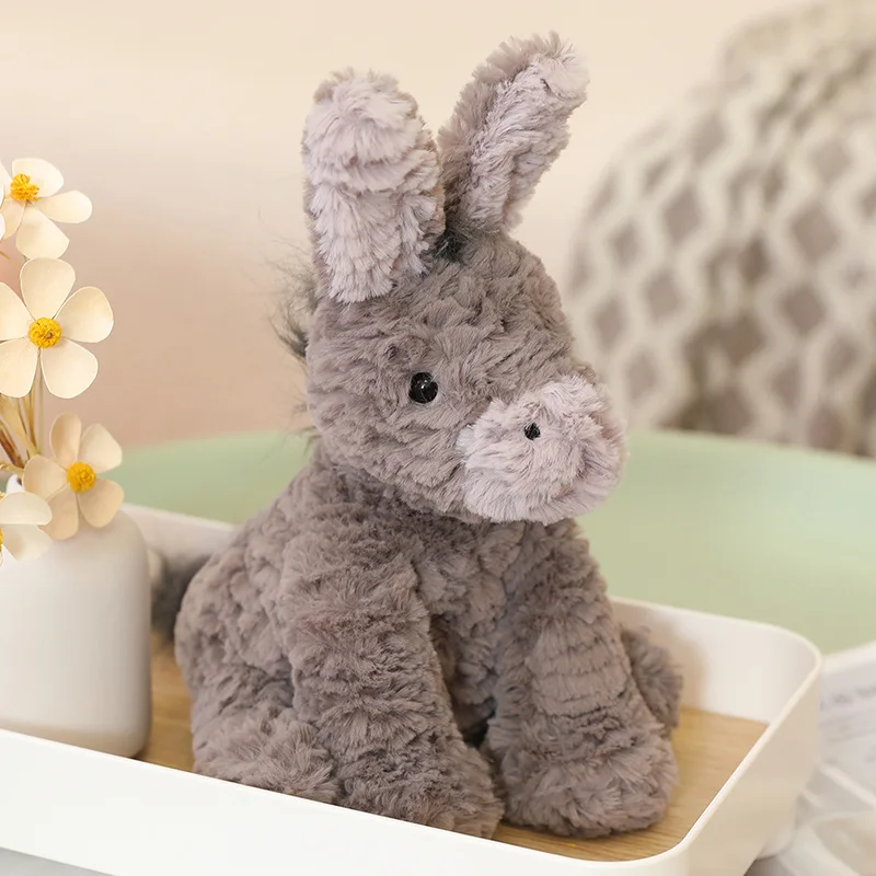 23/40/60CM śliczne Burro Peluche zabawki śliczne siwe pluszowe lalki pluszowe miękkie zwierzęta dekoracje do pokoju