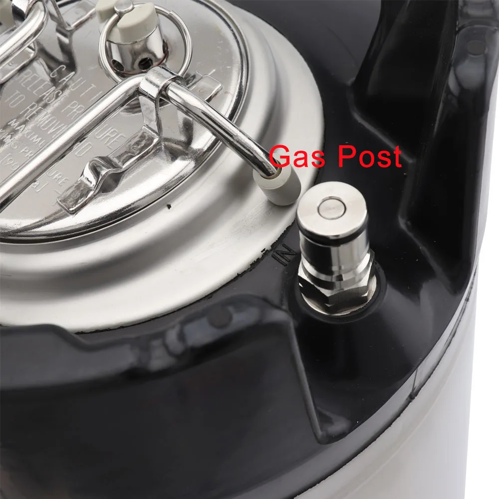 Cornelius Type Homebrew Soda Corny Keg Ball Lock Post & Poppet Female Thread Gas Liquid 19/32\