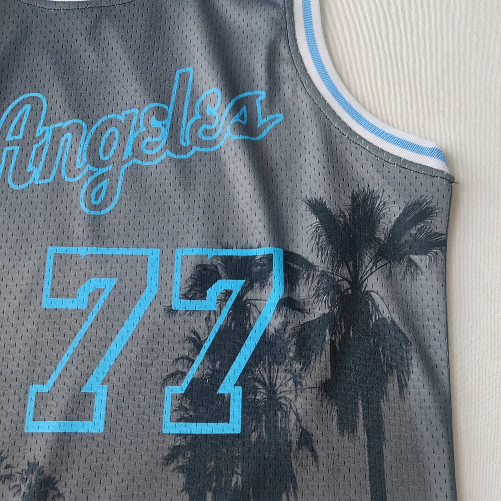 Trillest لوس أنجلوس 77 لوكا ماجيك دونسيتش للرجال شجرة النخيل الطباعة الرقمية شبكة كرة السلة جيرسي للجنسين فريق رياضي Fanwear #4