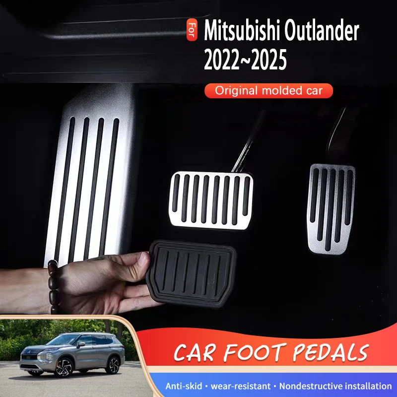 Pedały samochodowe do Mitsubishi Outlander GN GM ZM 2022 2023 2024 2025 Podkładki samochodowe do stylizacji Pokrowce na pedały hamulca Akcesoria samochodowe