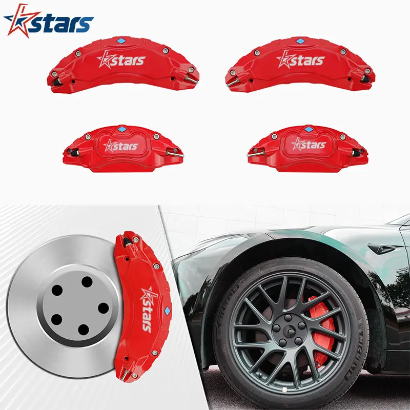 

For Tesla Model 3 2024 4Pcs Brake Caliper Covers 12 Colors 4Pcs et of 4 Caliper Covers Aluminium Stars Stickers Will Be Included