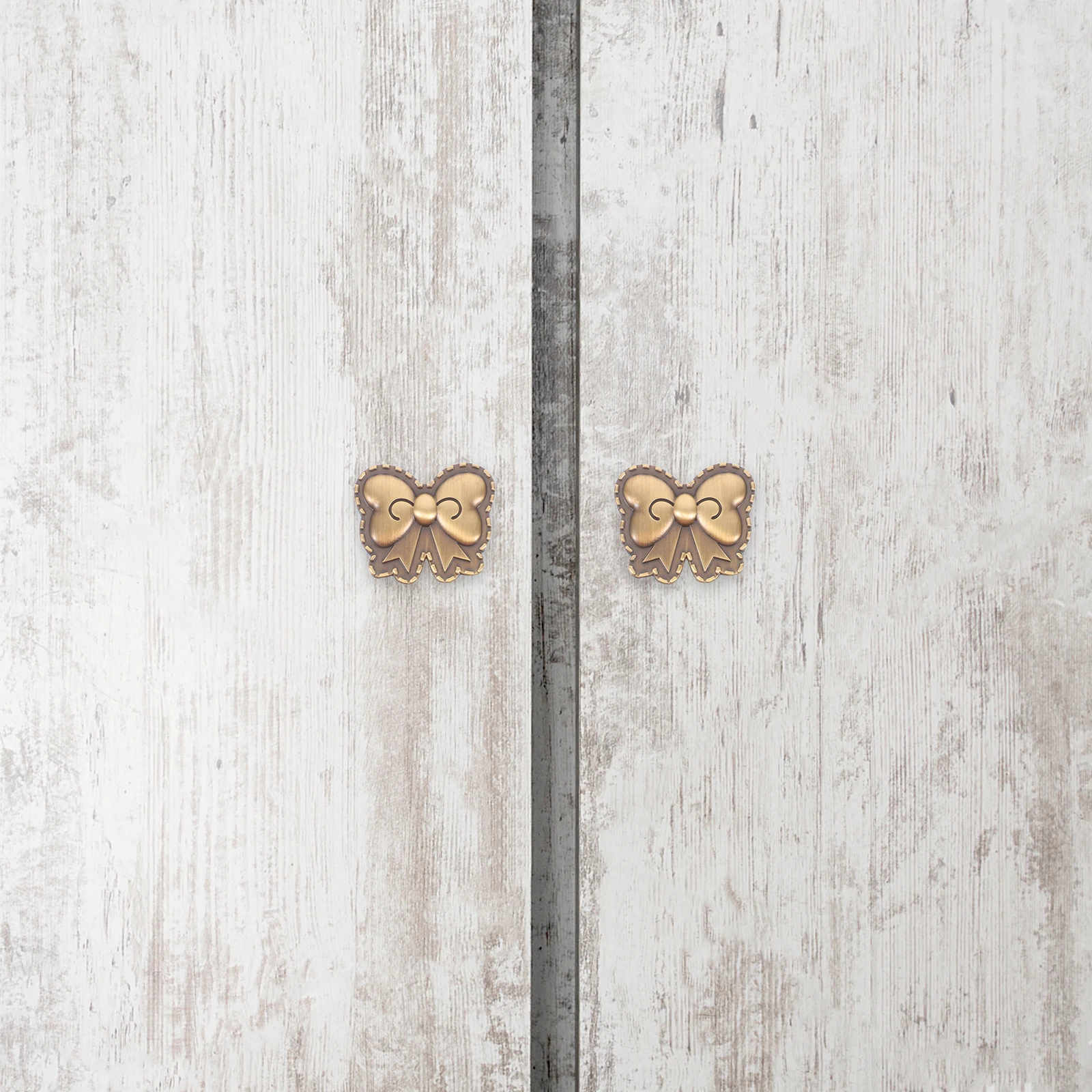 

Bow Shape Brass Wardrobe Handles Vintage Decorative Drawer Pulls Cabinet Hardware Home Decor Copper Closet Knobs Durable