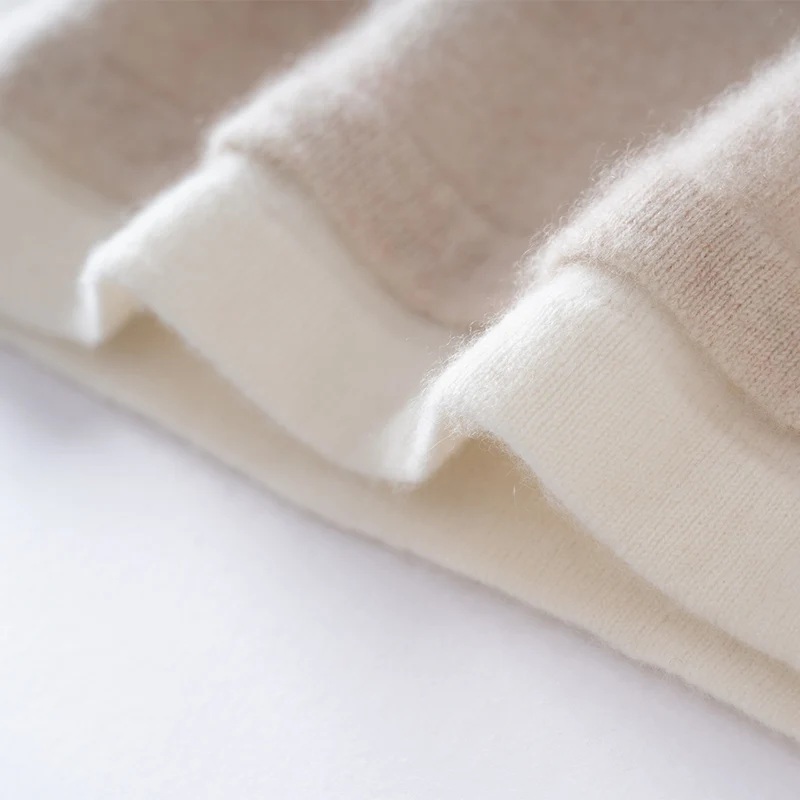 MEETCC Basic Women's 100% Cashmere Sweater Fake 2 PCS Pullover Spring Autumn Cashmere Knitwear Luxury O Neck Jumper Soft Tops