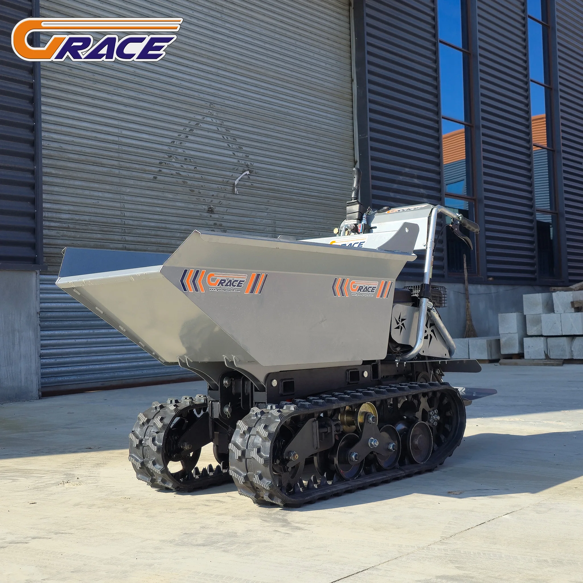 Truk Dumper Mini Berkualitas Tinggi 500 800 1000kg Hidrolik untuk Kebun, Mini Dumpers, Agen Pemasok, Self-Loading Micro Tracke