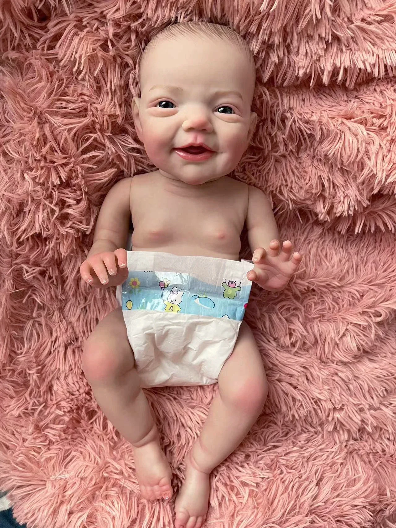 ตุ๊กตาเด็กทารก Charlie แบบเต็มตัวทำจากไวนิล ขนาด 19 นิ้ว เหมือนจริง ทาสีหลายชั้น ผิว 3 มิติ มองเห็นเส้นเลือด ของขวัญคริสต์มาสสำหรับเด็ก