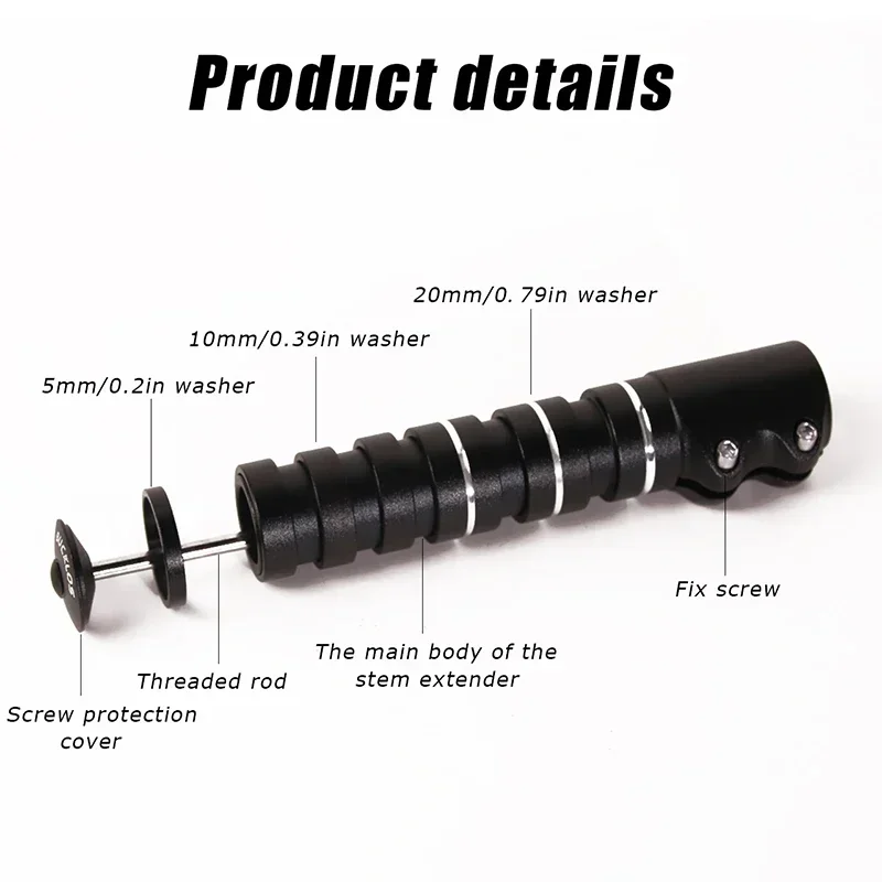 Bucklos 115/180/210mm Stem Extender Bicycle Handlebar Riser Fork Extension Front Fork Riser Adaptor MTB DH Bike Stem Extender