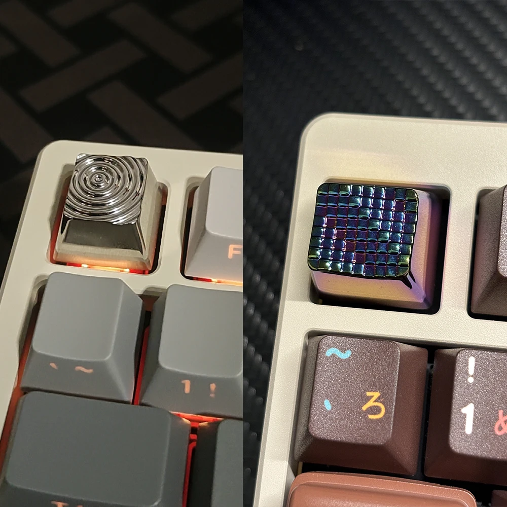 Zinc Alloy Metal Keycaps OEM No Backlit Cross Switch Axis Mechanical Keyboard Gold Silver Colorful Direction Arrow WASD ESC Caps