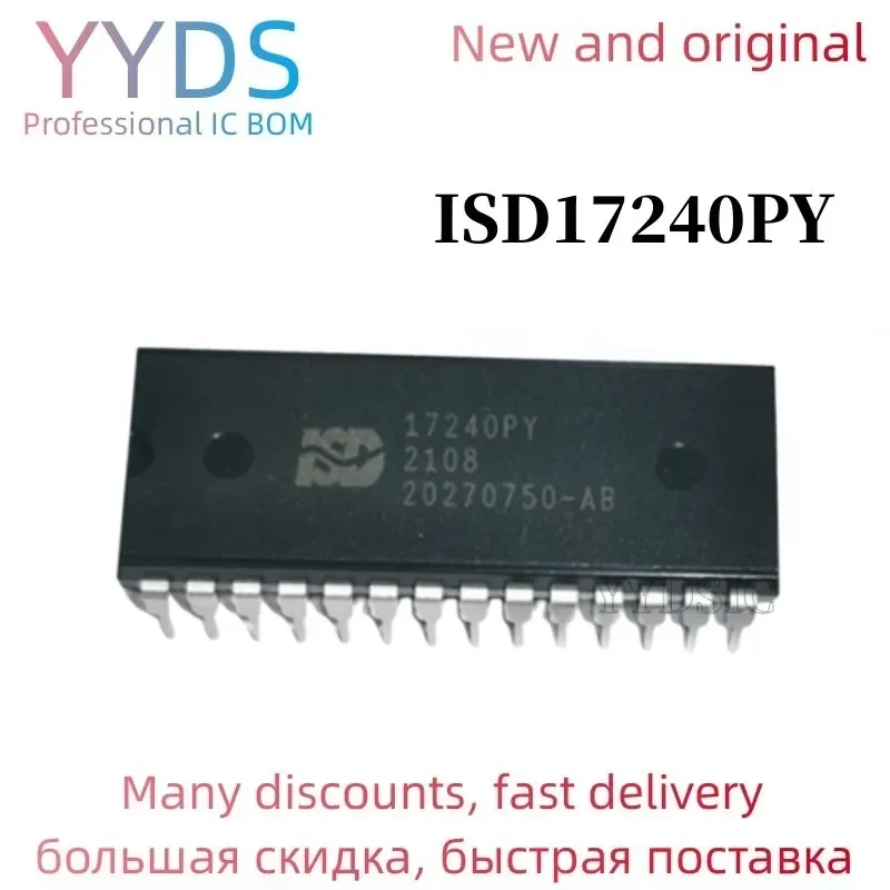 1PCS ISD17240 ISD17240PY  DIP28 ISD17240P  Multi-Message Single-Chip Voice Record & Playback Devices