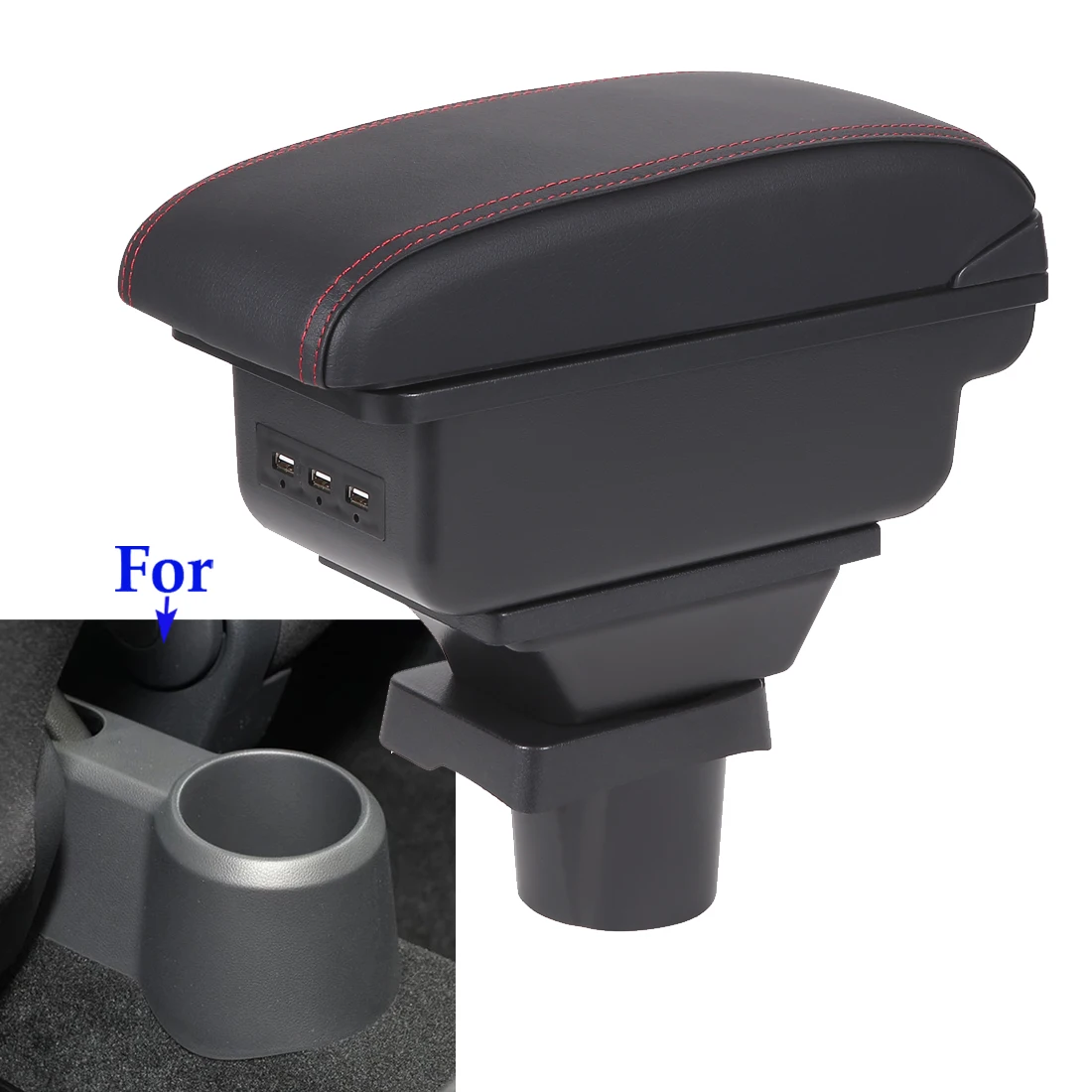For Volkswagen UP Armrest Box For Skoda Citigo VW UP Seat Mii Car Armrest Auto Storage Box Arm Bracing heighten Interior Details