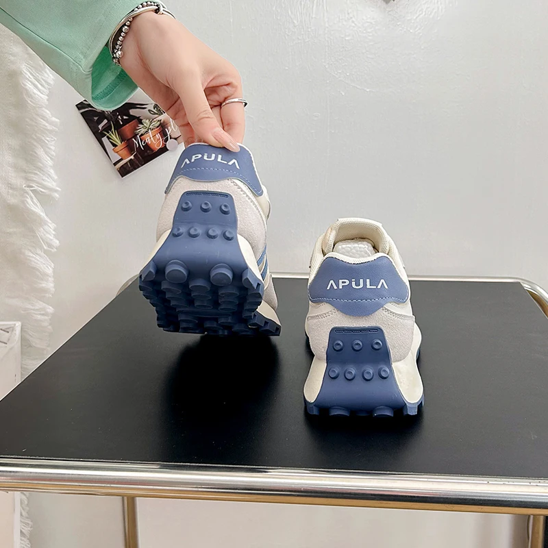 Korean Version Vulcanized Casual Shoes Women's Shoes 2023 Spring New Running Sports Shoes With All Heightening Board Shoes 232-1