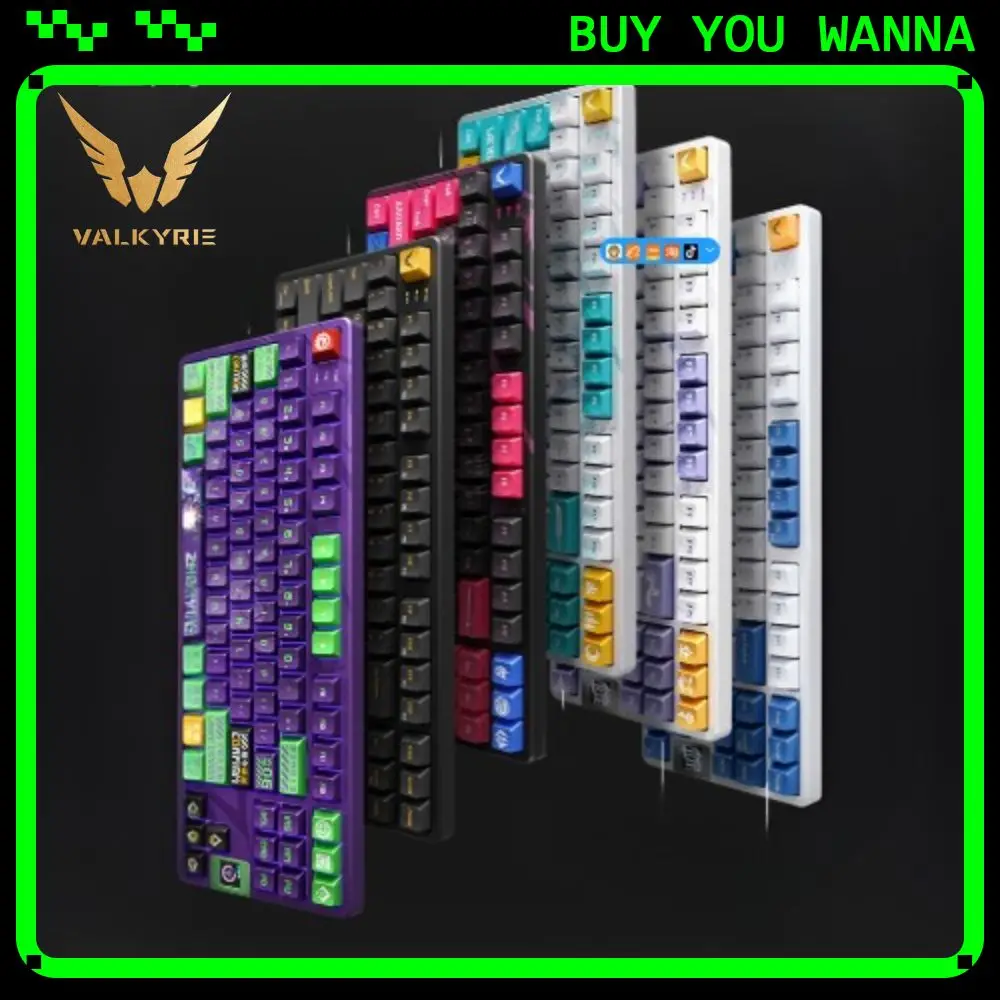 VALKYRIE VK87 Mechanical Keyboard Tri Mode Hot Swap TFT Screen RGB Gasket Wireless Gaming Keyboard Pc Gamer Accessories Gift