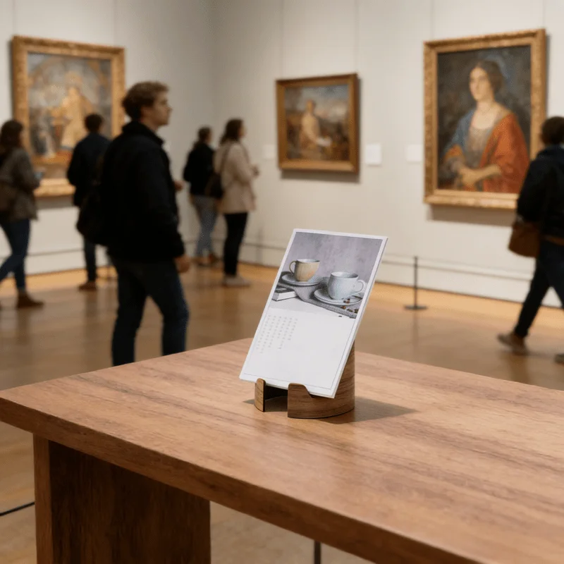 Walnuss-Schreibtischständer – geeignet für Tablets, Handys, Bücher und Schreibwaren, Büro, Heimdekoration, Geburtstags- und Weihnachtsgeschenke