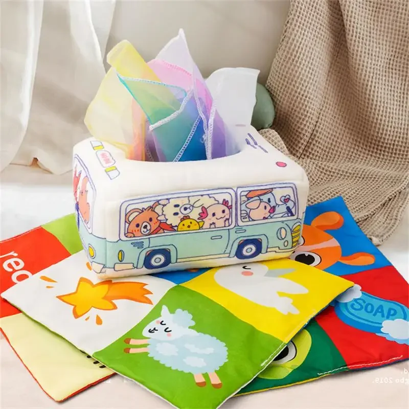 

Creativity Tissue Box Montessori Toys Baby Educational Learning Activity Sensory Toy Kids Finger Exercise Busy Board Baby Game