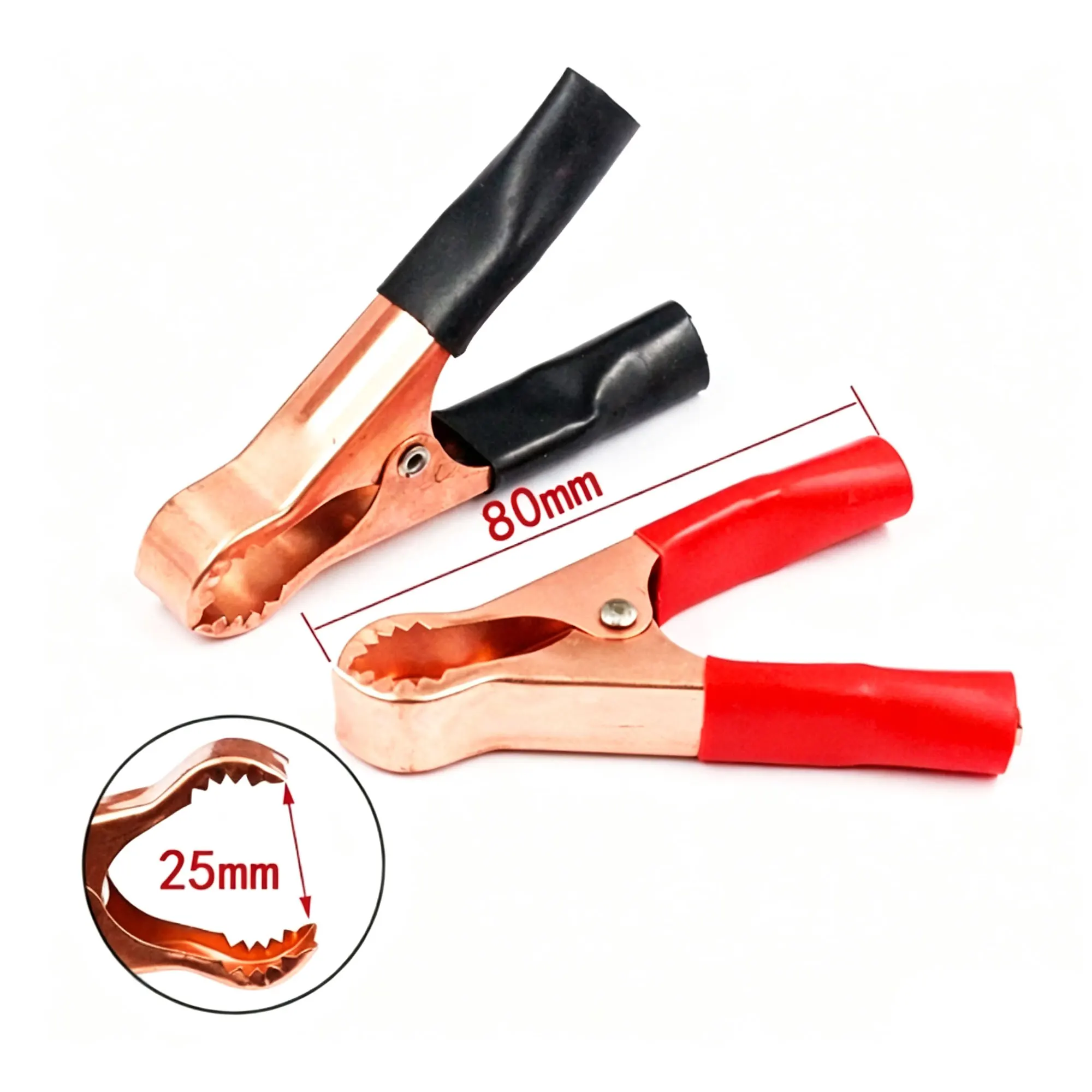 1pcs 50A Red+Black 80mm Crocodile Car Caravan Van Battery Test Lead Clips Best Promotion Alligator Clips