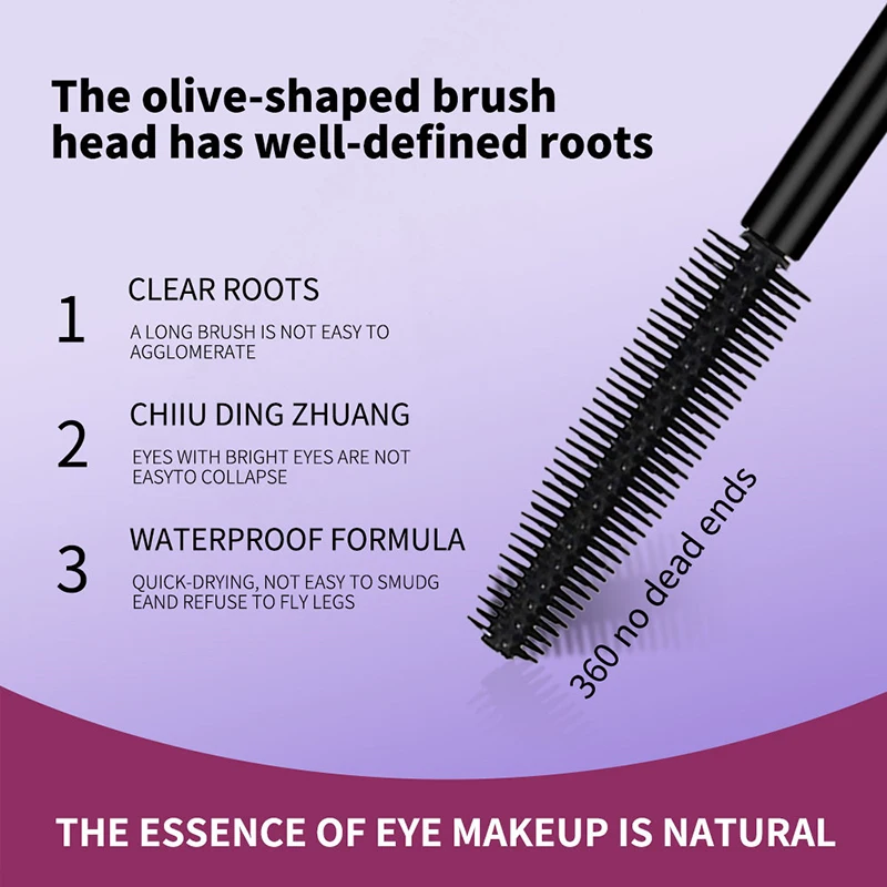 Curling Mascara Lengthening Mascara Slim Thick Curling Anti-sweat Lasting Non-smudge Mascara Long-wearing Eye Cosmetics