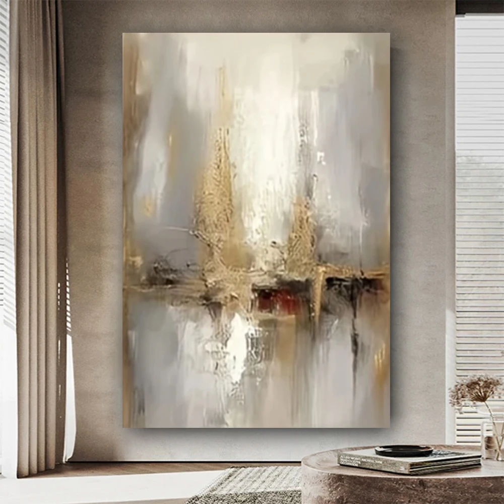 Fashionable 3D texture decorative murals, large handmade oil painting canvases, modern abstract art paintings, home decor