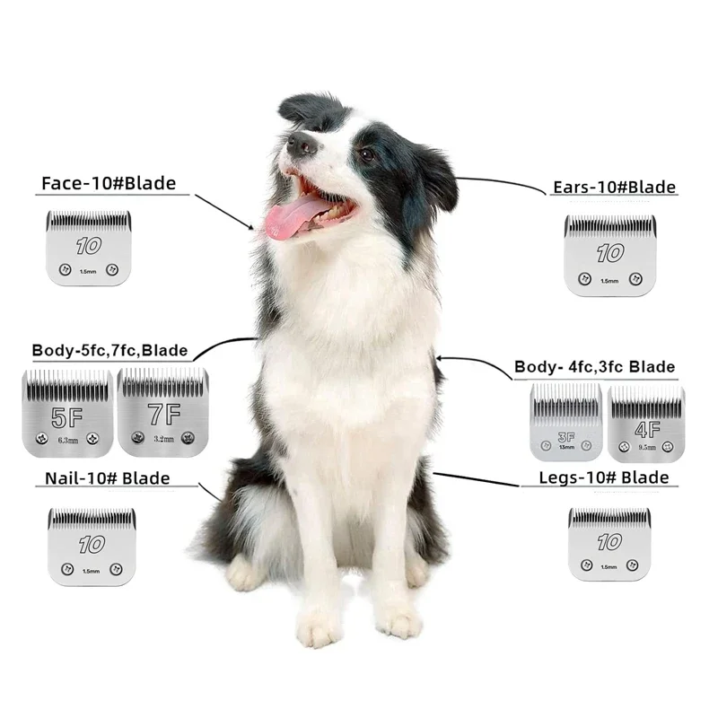 Pet Dog Hair Trimmer Grooming Clipper Blade For Most Andis,Oster A5 & 76 ,Wahl KM 10 ,Moser Animals Clippers - view 2