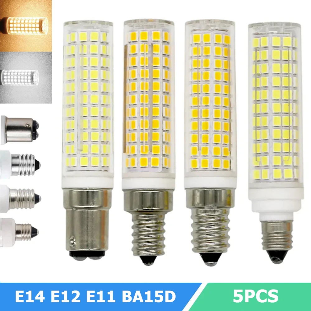 Imagem -01 - Regulável Lâmpada Led de Milho para Casa Lâmpada Led Branca Quente e Fria E14 E12 E11 Ba15d 15w 136leds 2835smd Pcs por Conjunto regulavel lampada led de milho para casa lampada led branca quente e fria e14 e12 e11 ba15d 15w 136leds 2835smd pcs por conjunto 01