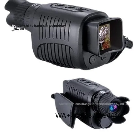 All-Black High-Definition Long-Range Infrared Night Vision Monocular, Day/Night Dual-Use