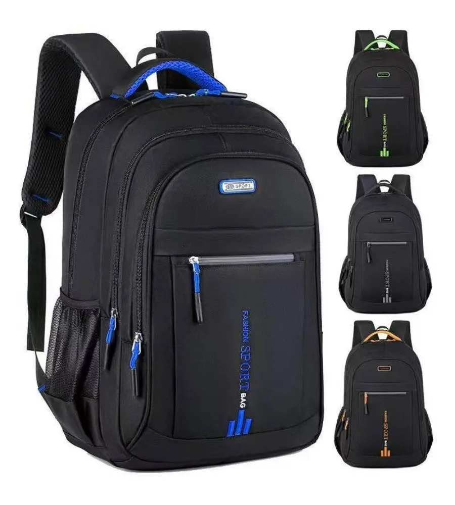 Multicolor School Laptop Backpack 15.6 Inch Notebook Bag Oxford Cloth Water Resistant Student Rucksack