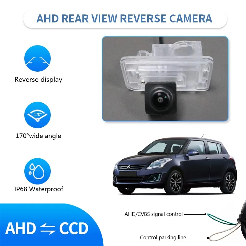 AHD 1080P Car Rear View Backup Camera For Suzuki Swift/Swift Sport ZC32S ZC72S ZC82S 2010-2017 Night Vision Waterproof