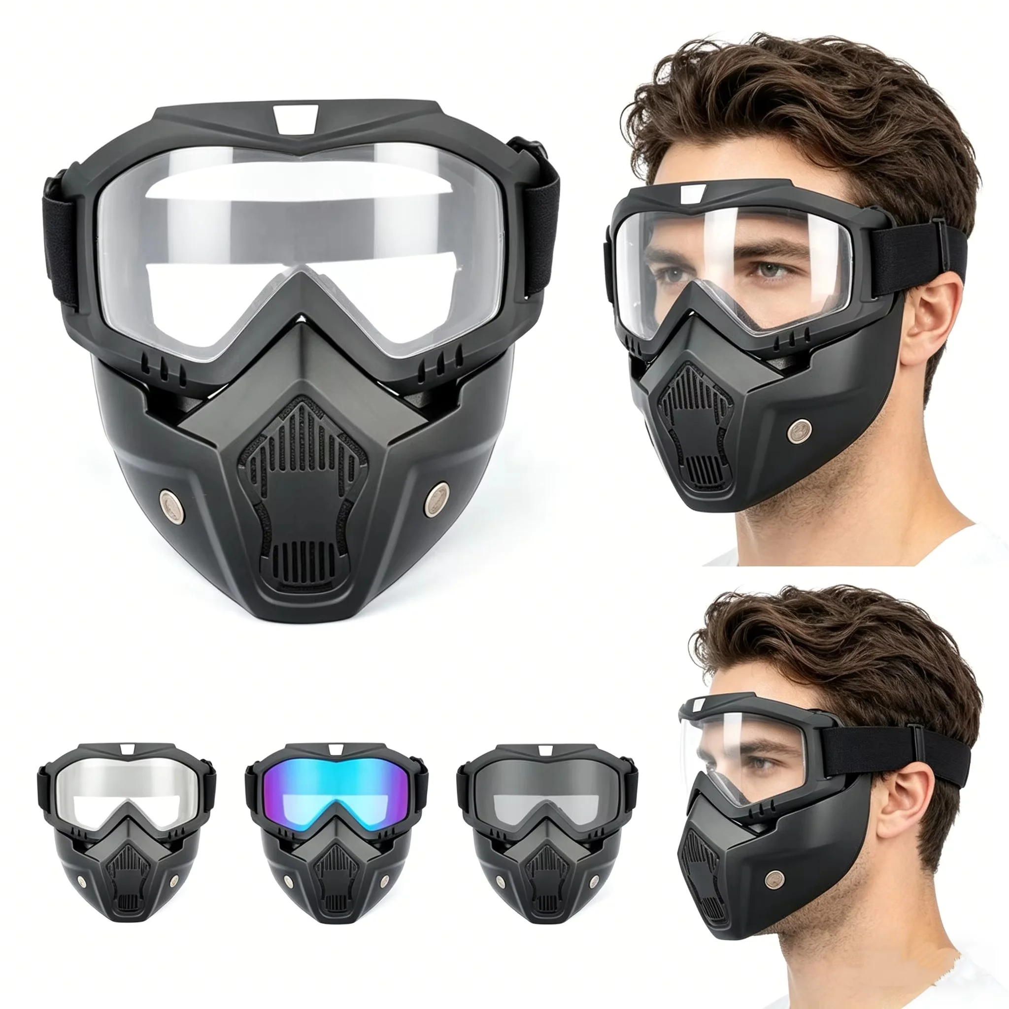 Full Face Tactical Mask EVA Soft Gel Blaster Airsoft Paintball CS War Game Protective Gear Boys Gift