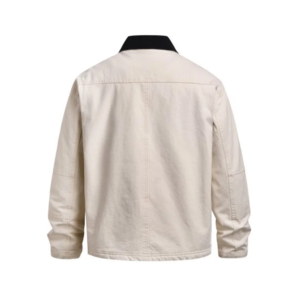 MAQVOB Top Quality Luxury Apparel Vintage Canvas Work Wear  Euro US Size Spring Autum Muti Pocket Jacket Coat