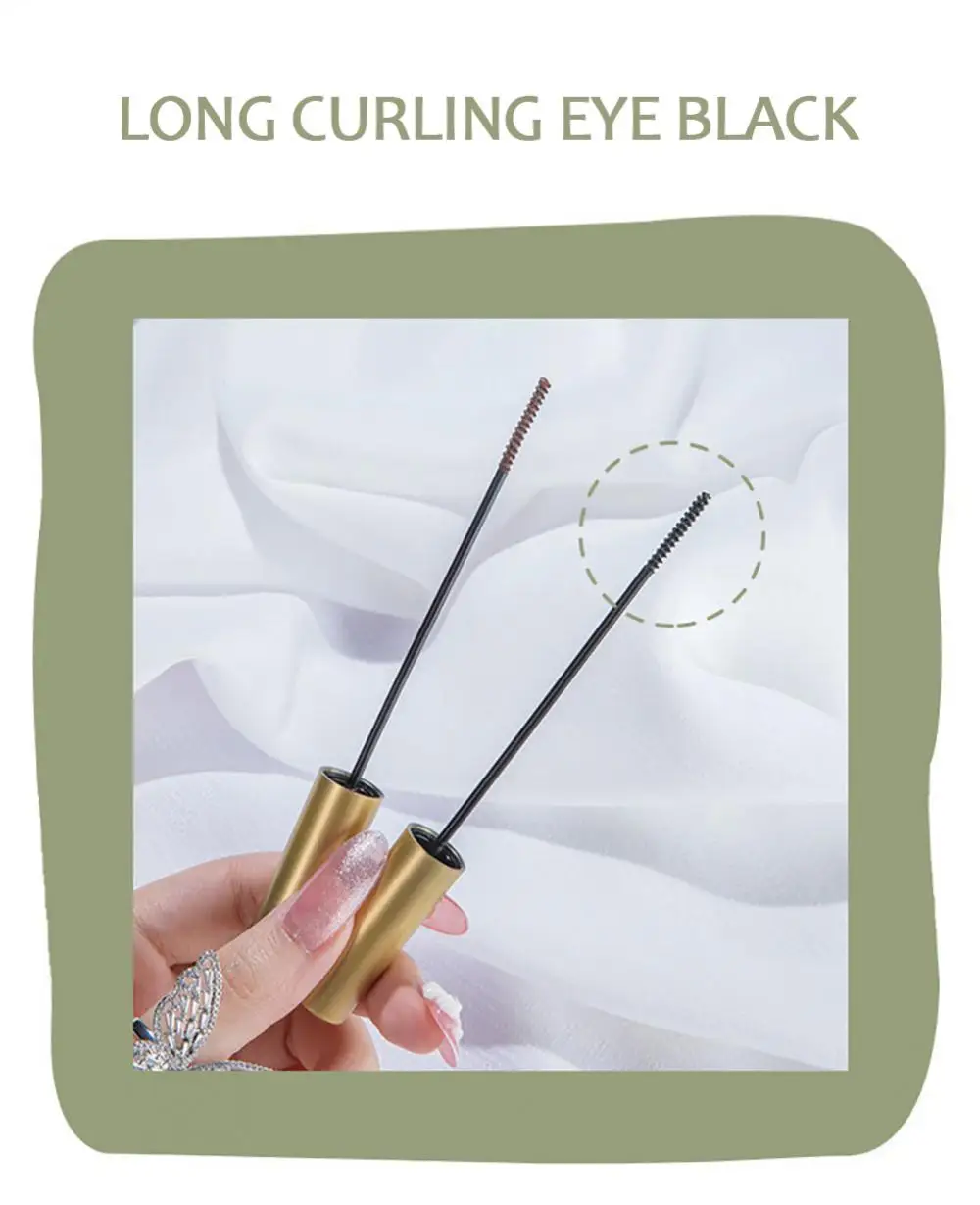 Waterproof Black Brown Mascara Lasting Matte Quick Dry Ultra-fine Brush Lengthening Eyelash Mascara Lash Extension Makeup Tool