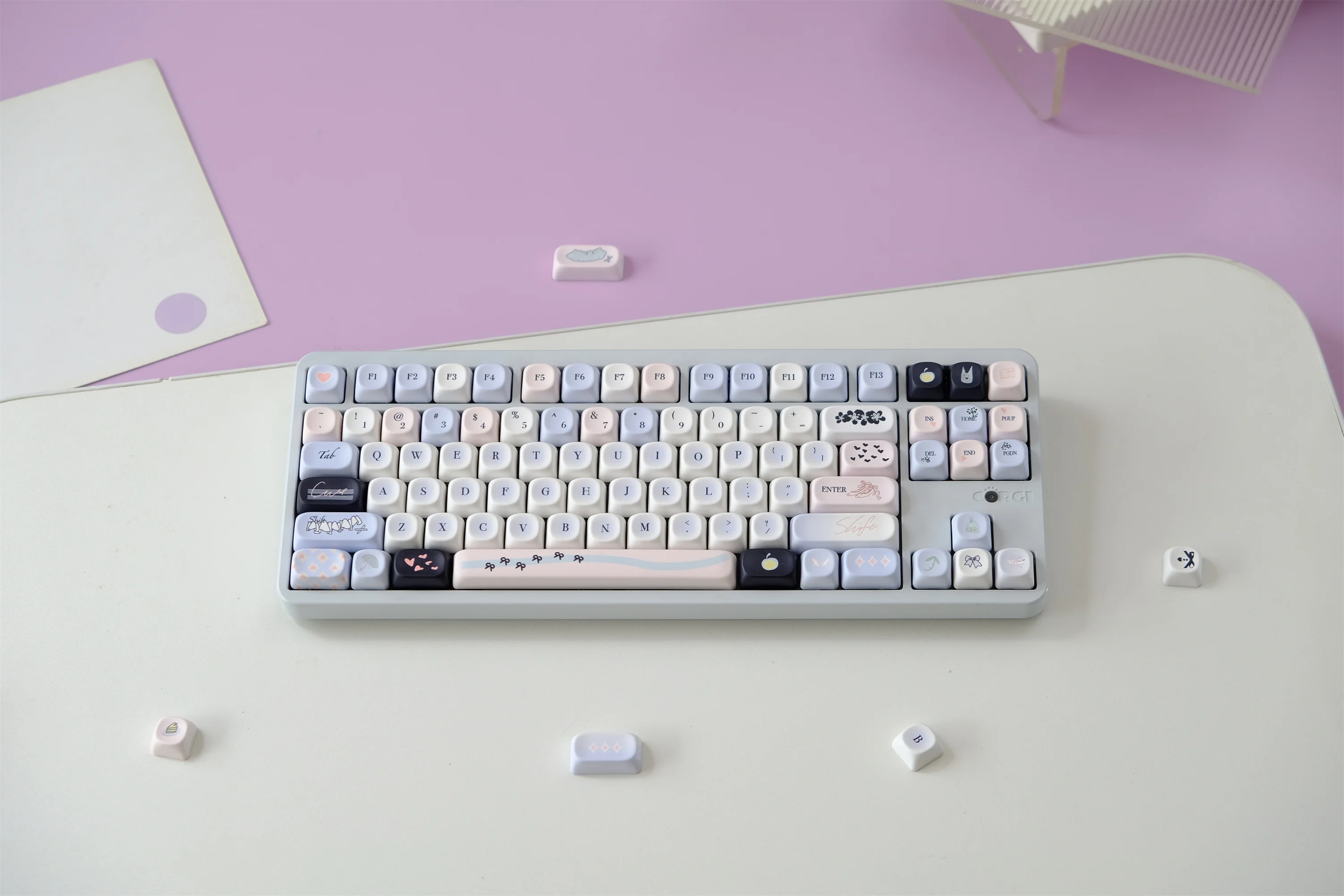 Colorful Vibrant Keycaps 126 Keys PBT Material MOA Profile DYE-SUB Wooting Personalized For CHERRY MX Switch Mechanical Keyboard