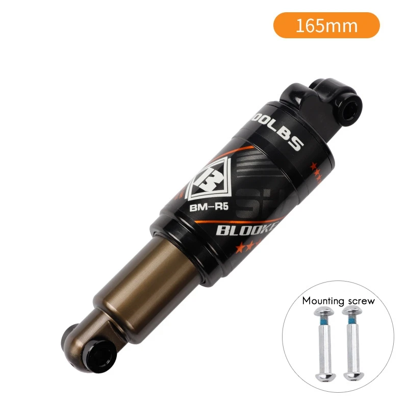 BLOOKE Bike Hydraulic Shock Absorbers BM-R5 Bicycle Rear Shock Absorbers 165MM 1000 pounds for MTB Bike M365 KUGOO Scooter