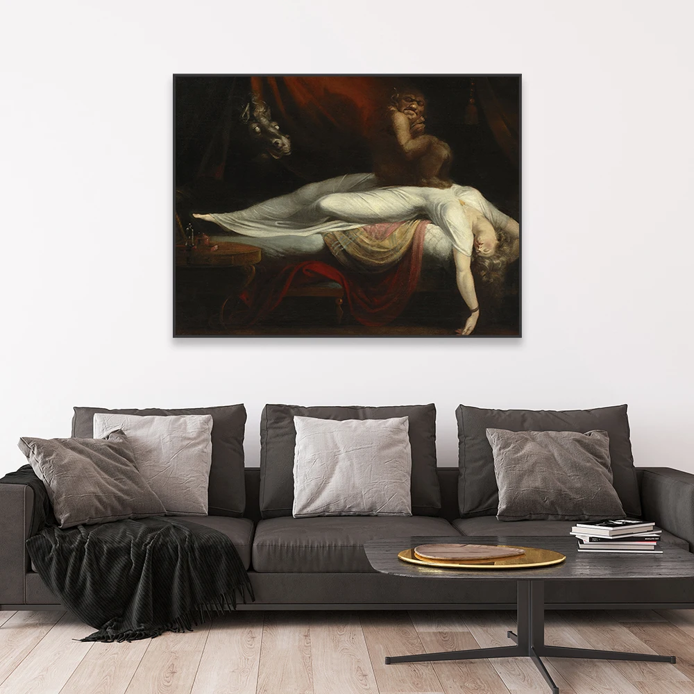 Renaissance Oil Painting Print Henry Fuseli The Nightmare Poster Canvas Painting Vintage Victorian Wall Art Gallery Decoration