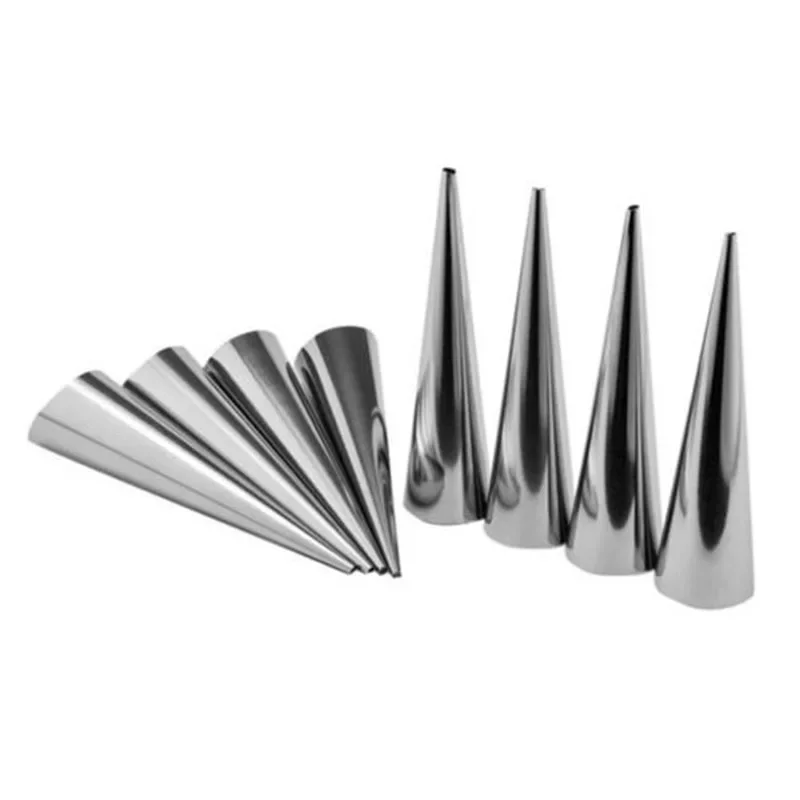 12 Pack Stainless Steel Non-Stick Bread Form Tubes for Baking with Slanted Edges for Easy Release and Uniform Shaping