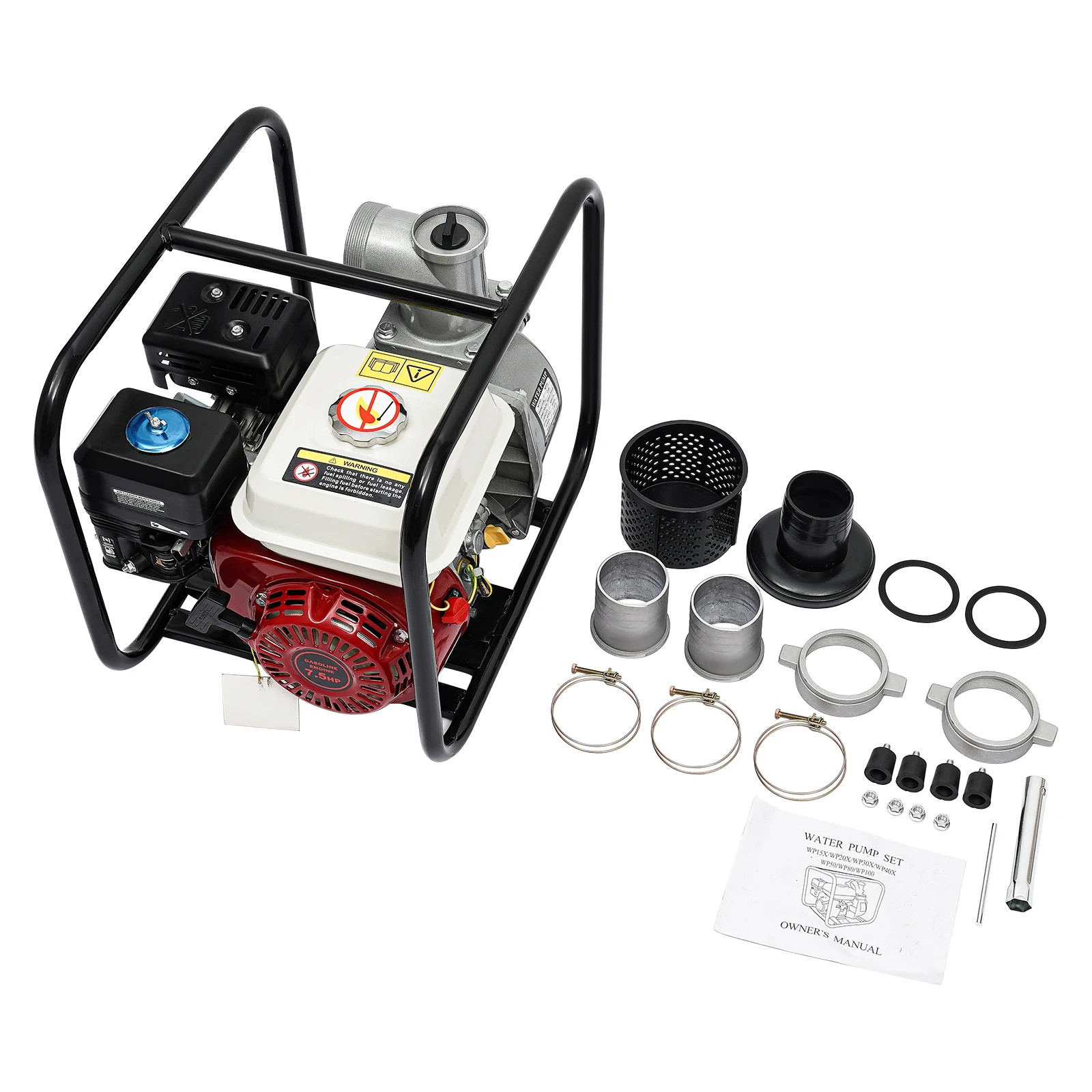 

Насос для перекачки воды, 4 такта, 210 куб.см, 7, 5 л.с., бензиновый двигатель, водяной насос, отдача запуска