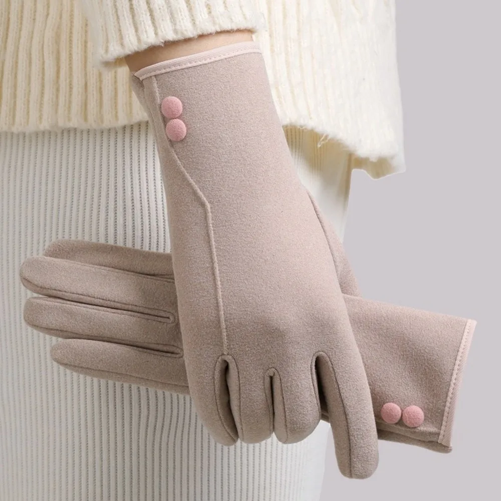 

New Dralon Winter Gloves Warm Full Finger Touch Screen Gloves Coldproof Windproof Driving Mittens Gift