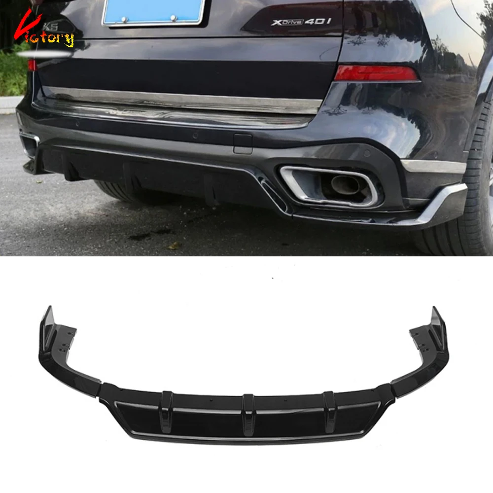 

3PCS/Set Glossy Black Rear Car Bumper Splitter For BMW X5 G05 2020-2023 ABS Bright Blacks Back Bumpers Auto Body Kit Set