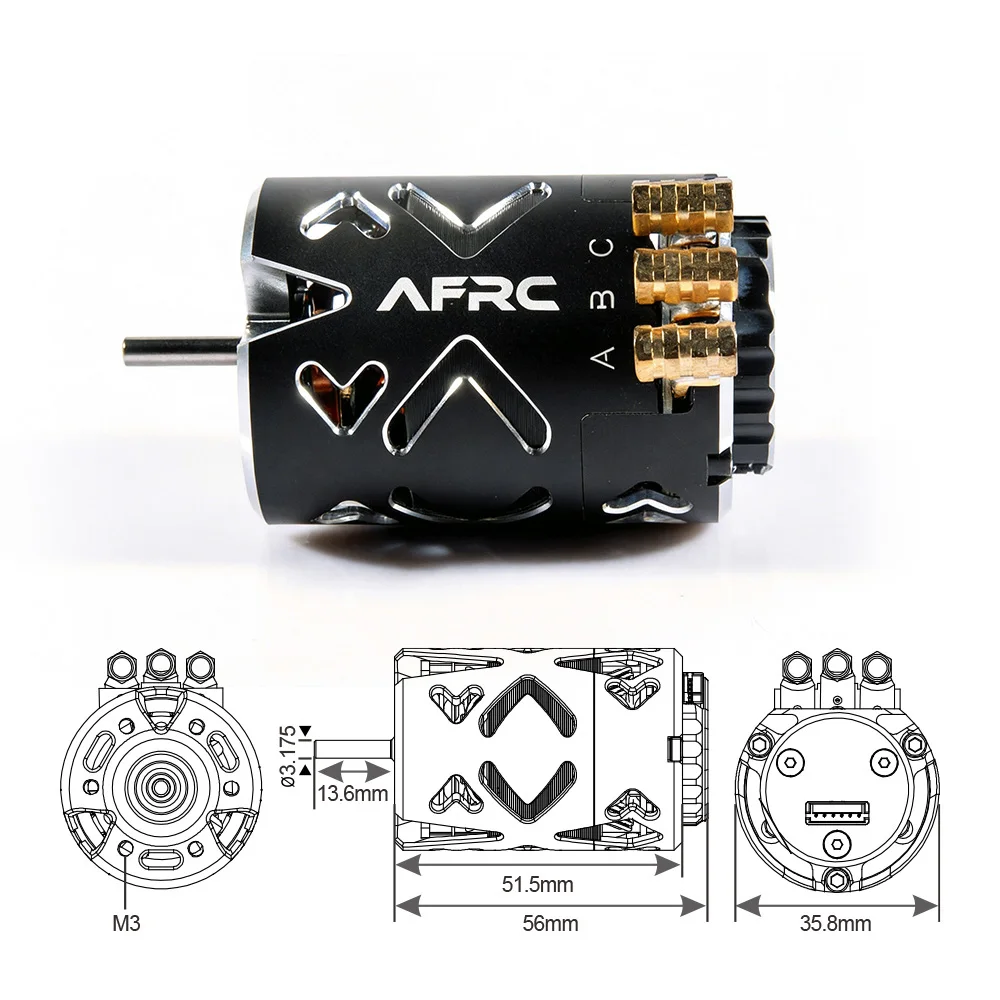 AFRC BM540 10.5T/SE160A ESC Programmable Brushless Power Kit For 1/10th Racing Drifting Off-Road On-Road Cars Upgrade