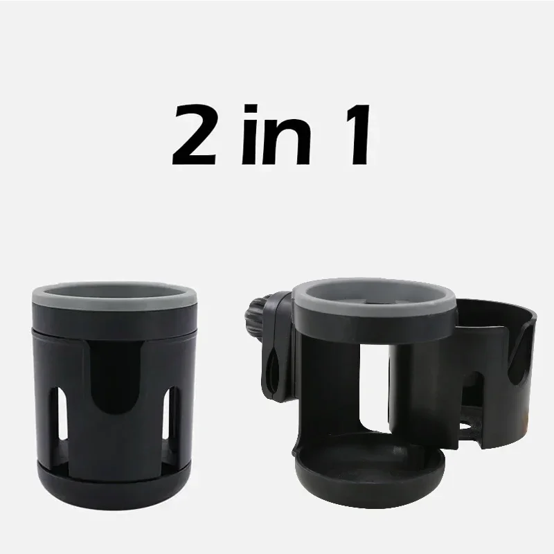 Stroller Cup Holder Phone Support Milk Bottle Drink Cup Holder Conversion 2 Cups for Universal Pram Baby Stroller Accessories