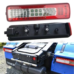 2PCS LED Rear Taillight Tail Lights Volv FH4 FH02 FM420/460 Truck Trailer With Buzzer Tractor iron ox tail lamp