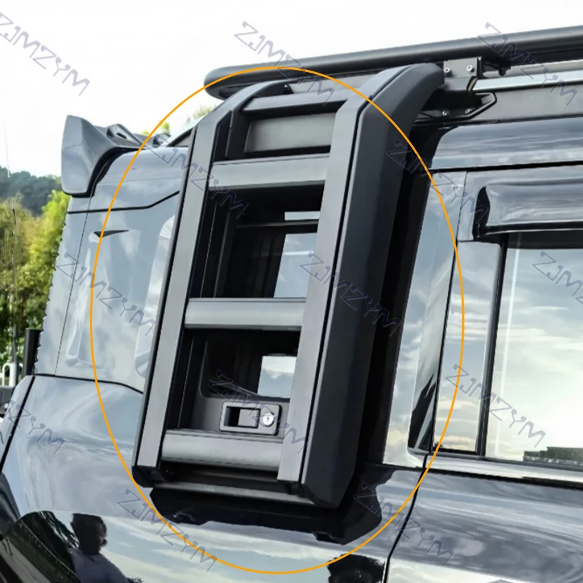 Fit For Cherry Jetour Traveller T2 2024 Jetour T2 Roof Side Ladder Aluminum Alloy Rear Window Folding Ladder Rack