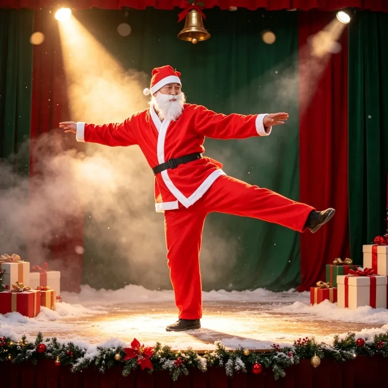 Costume Père Noël Velours avec Barbe – photo 4