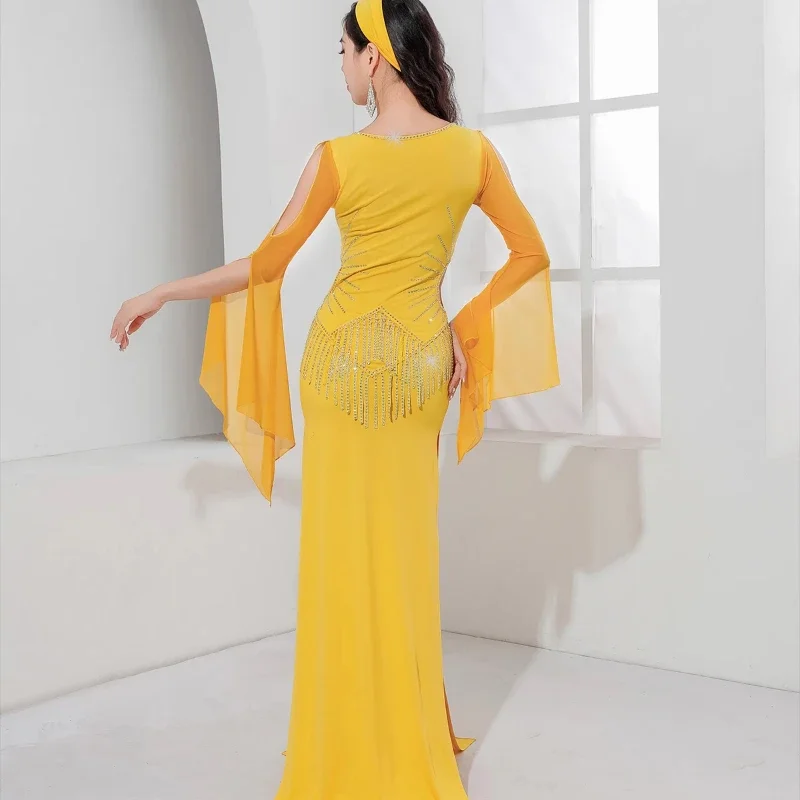 Frauen Halbarm Kostüm Robe Erwachsene Saibi Shaabi Baladi Praxis Kleidung Bauchtanz Tragen Outfit Bauchtanz Kostüm Anzug