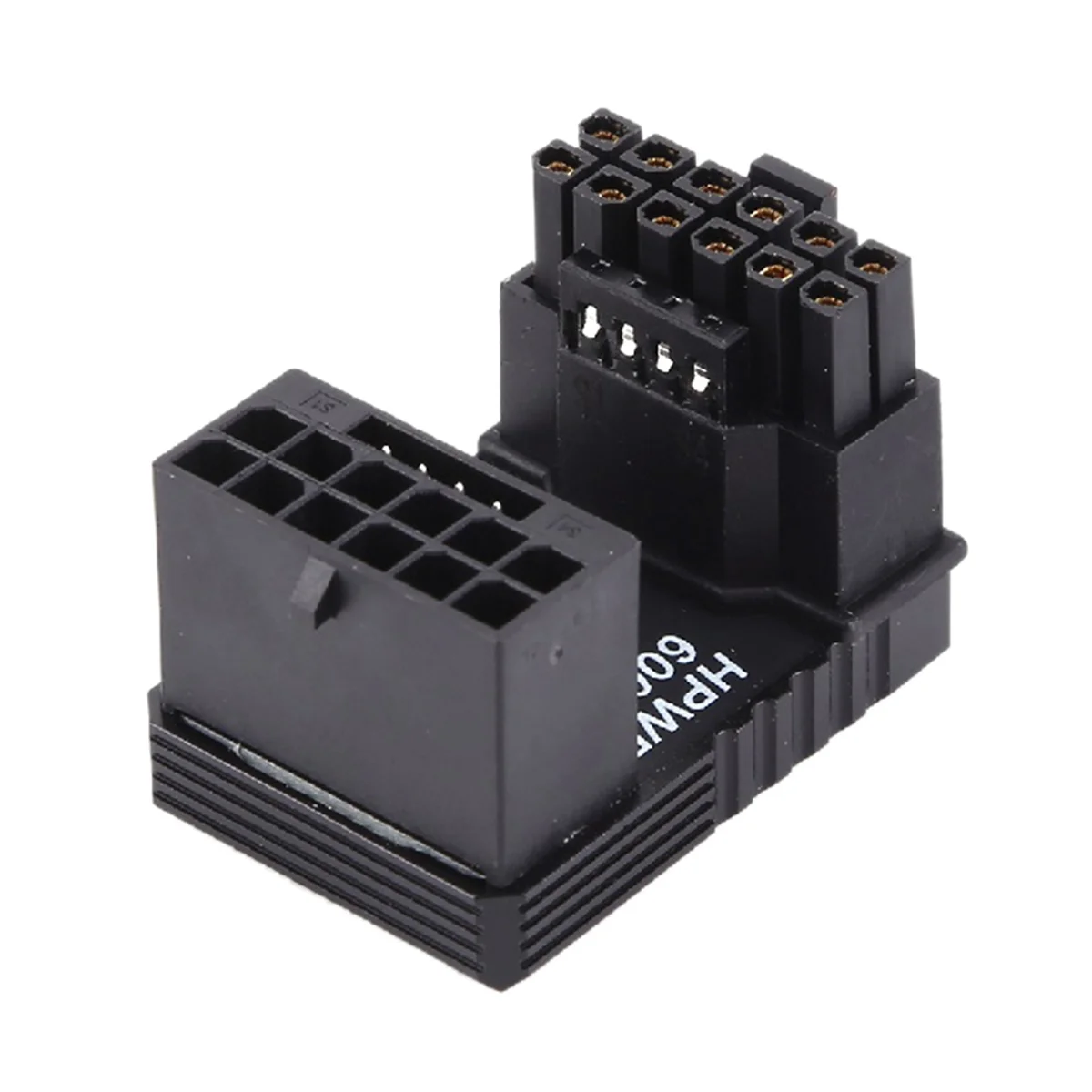 

HOT!Power Supply Connector 16Pin(12+4Pin) ATX3.0 12VHPWR 600W GPU 180° Adapter for RTX 4090 4080 4070 Ti 3090,Black RVS