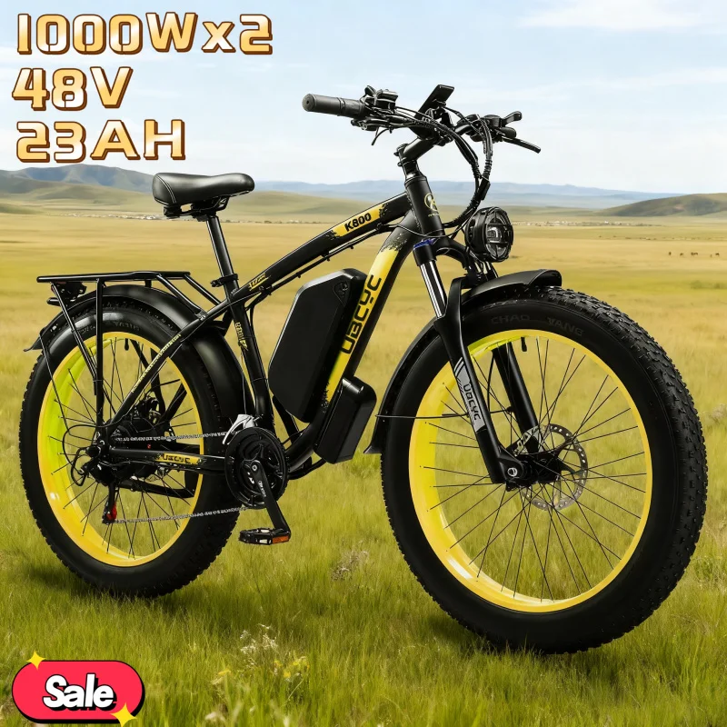 

K800 electric bicycle has a 2000W strong motor 48V 23AH capacity battery for leisure and entertainment off-road 26-inch E-bike