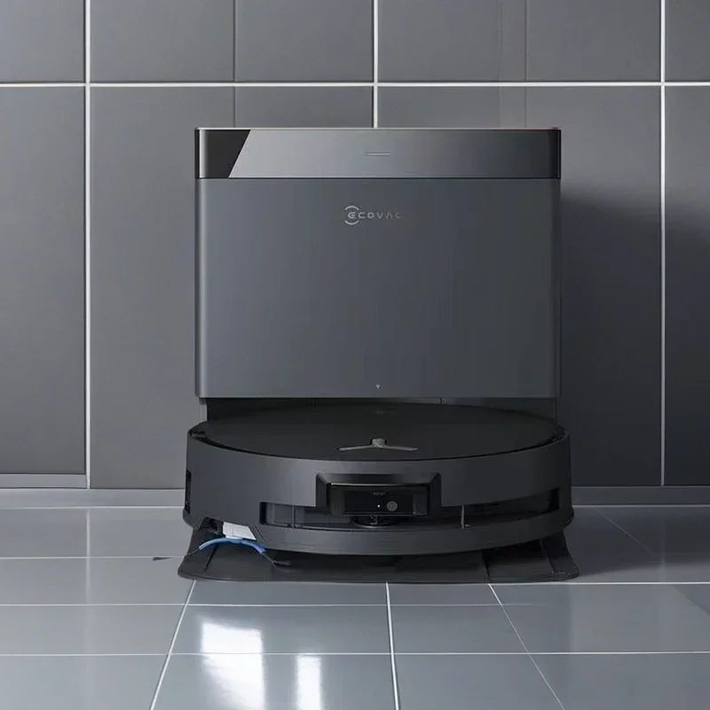 روبوت تنظيف الأرضيات الأسطوانية Ecovacs X8pro plus مع كنس ومسح مدمج، وتنظيف أوتوماتيكي بالكامل