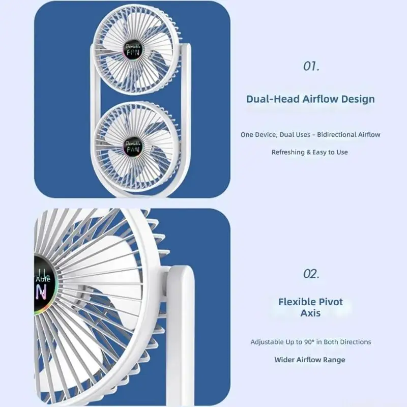 d0ab-double-head-table-fan-with-usb-rechargeable-electricity-source-3-speed-grades-portable-for-home-office-travel